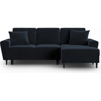 Cosmopolitan Design Тъмносин кадифен разтегателен ъглов диван с място за съхранение (десен ъгъл) Kyoto - Cosmopolitan Design (COS_RCF_2_F1_KYOTO5)