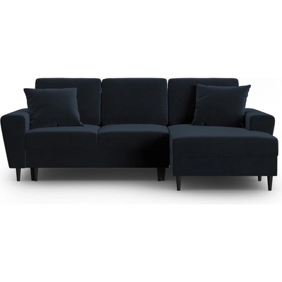 Cosmopolitan Design Тъмносин кадифен разтегателен ъглов диван с място за съхранение (десен ъгъл) Kyoto - Cosmopolitan Design (COS_RCF_2_F1_KYOTO5)