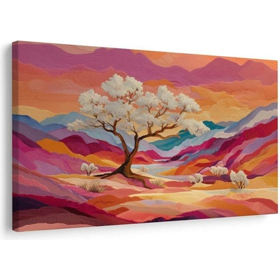 Obraz podzimní krajina a strom života - 90x60