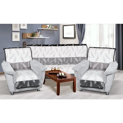 Bellatex potah na sedačku Karmela 3264-737 Šedá 150x200 cm, 2ks 65x150 cm