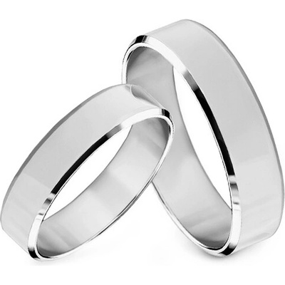 iZlato Forever Prsteny z bílého zlata s fázovaným profilem SKOS004A