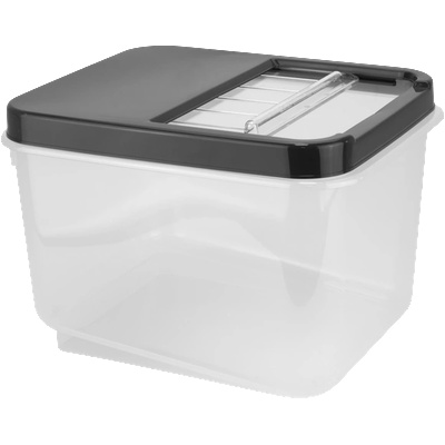 Horecano HOME-Контейнер за съхранение на продукти АНТРАЦИТ/ПРОЗРАЧЕН 33.5x28xh23cm 16L (07556) (017400)