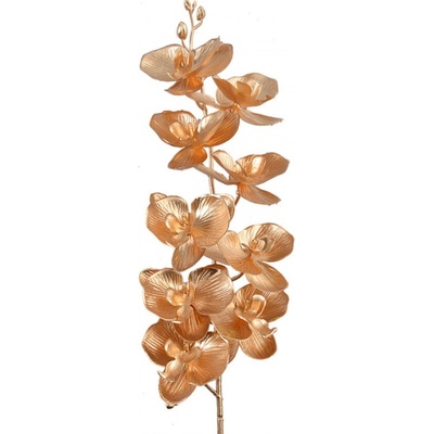 Umělá květina zlatá orchidej – 90 cm