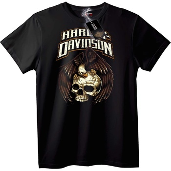 NOONEBRAND Тениска с Lebka и Орел на Harley-Davidson - 2XL, Black
