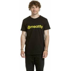 Meatfly мъжка тениска Joe Black / Lime Meatfly | Cheren | МЪЖЕ | XS