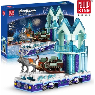 MOULD KING 11002 Krystalový průvodní vůz se saněmi a sobem