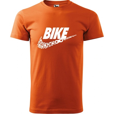 Sablio Tričko s potiskem BIKE oranžové – Zboží Dáma