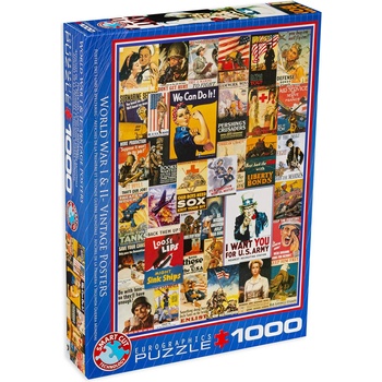 EUROGRAPHICS Пъзел Eurographics от 1000 части - Постери от Първата и Втората световна война (60000937)