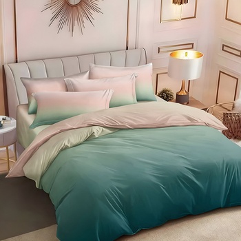 EmonaMall Двулицево спално бельо с ластик EmonaMall, 6 части - Модел S17696 (S17696-66666e)