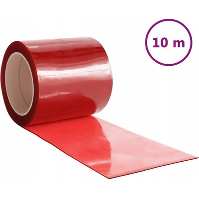 SHUMEE Závěs do dveří 200 mm × 1,6 mm 10 m PVC, červený