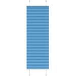 vidaXL Плисирана щора, синя, 45x100 см, ширина на плата 44, 4 см, полиестер (4015166)