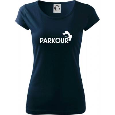 Parkour salto Pure dámske tričko Tmavomodrá veľmi tmavá skoro čierna