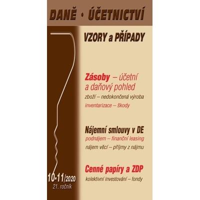 DÚVaP 10-11/2020 Zásoby - účetně a daňově, Nájemní smlouvy v DE, Cenné papíry a ZDP