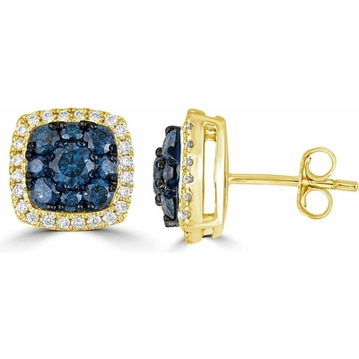 Eppi Napichovacie náušnice s modrými a bielymi diamantmi Tiff E36461