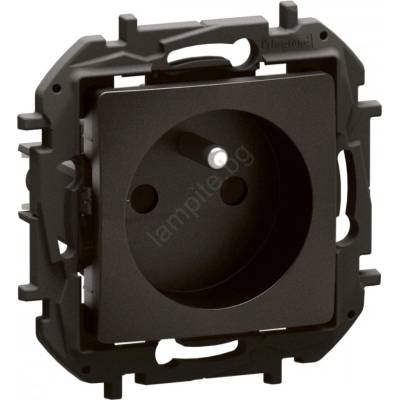Legrand - Домашна електрическа розетка без рамка 250V/16A NILOE черна (LR0001)