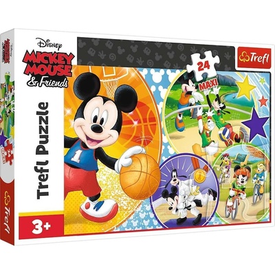 Trefl Mickey Mouse sportuje MAXI 24 dielov