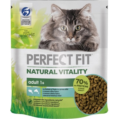 Perfect Fit Natural Vitality Adult 1+ s lososom a bielym rybím mäsom 650 g