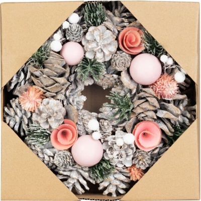Venec MagicHome, zavesny, ruzovo-oranzovy, 25 cm