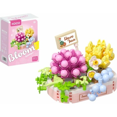 KOCO Stavebnice mini Květinové aranžmá sukulentů 249 ks
