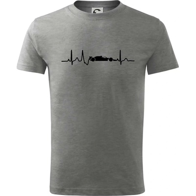 EKG formula tričko detské tmavosivý melír