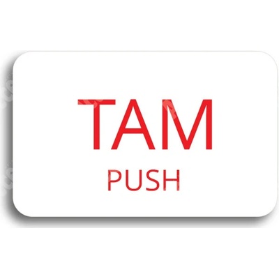 ACCEPT Tabulka SEM - TAM - typ 26 (80 x 50 mm) - bílá tabulka - barevný tisk bez rámečku