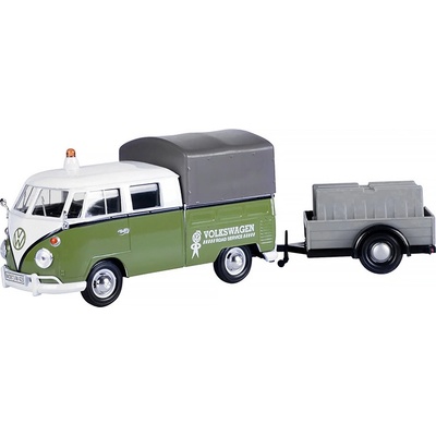 MOTORMAX Volkswagen T1 Double Cabin Road service with trailer 1:24