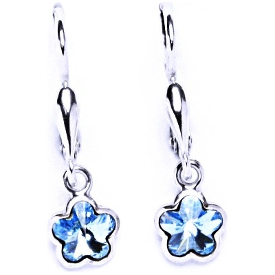 Čištín stříbrné s krystalem Swarovski akvamarin NK 1297/20