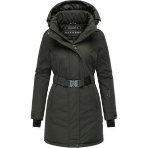 Navahoo Дамско зимно парка FROSTKUSS 14 с подвижен качулка и колан, dark olive (N-108-843.FROSTKUSS14.418_dark_olive)