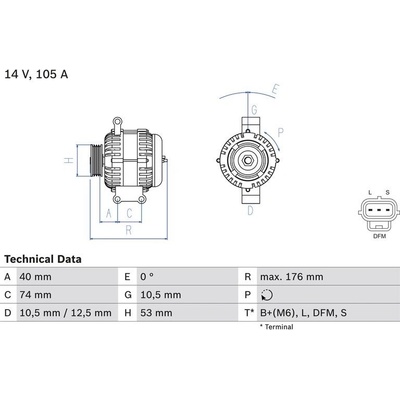 BOSCH 0 986 042 790 generátor (0986042790)