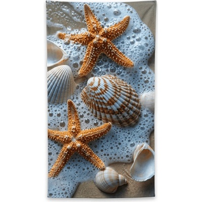 Textilomanie plážová osuška SEA STARS farebná 70 x 140 cm