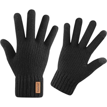 Плетени зимни ръкавици за тъч екрани - Iwarm Winter Braided Touch Gloves (черен) (ST0016)