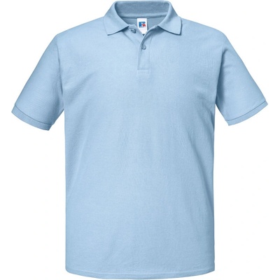 Russell polokošile Authentic Eco 570M krátký rukáv pánská Cot-10570M46400 modrá nebesky