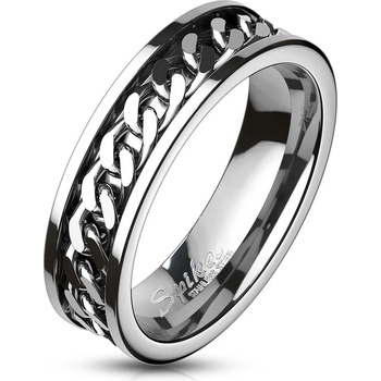 Šperky4U OPR0144 Pánský ocelový prsten řetěz