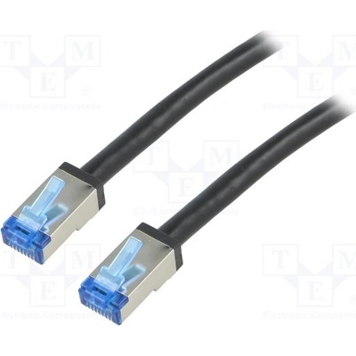 Logilink CQ7063S Patch, S/FTP, 6a, licna, Cu, PE, 3m, černý