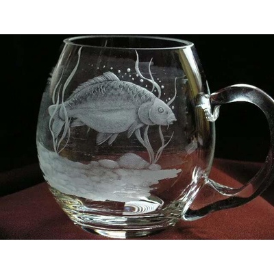 Rytiskla cz dekor kapr 13b sklenice a 1200 ml