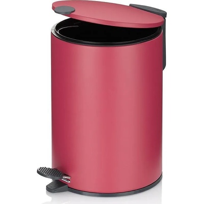 Kela Кош за отпадъци kela mats с педал (3 л) - пастелночервен (kela 23618)
