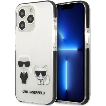 Image 1 of KARL LAGERFELD Кейс Karl Lagerfeld KLHCP13XTPEKCW за iPhone 13 Pro Max 6.7"", твърд, бял / бял, Karl & Choupette (KF001314-0)