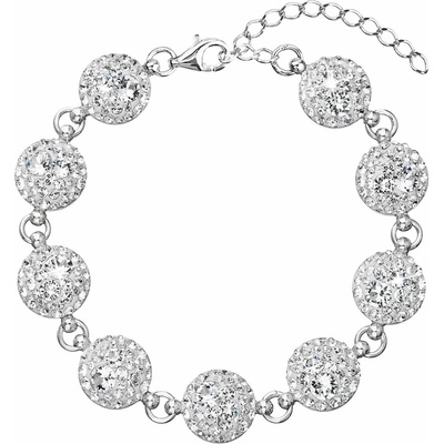 PAVONA Strieborný náramok so Swarovski krištáľmi biely 33048.1
