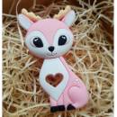 Kidi Love hrýzatko silikón Bambi 9cm pink