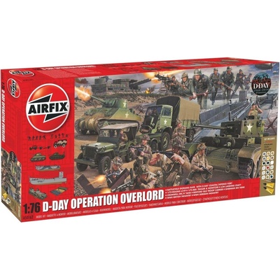 Airfix diorama vylodění v Normandii D-Day 75th Anniversary Operation Overlord Gift Set A50162A 1:76
