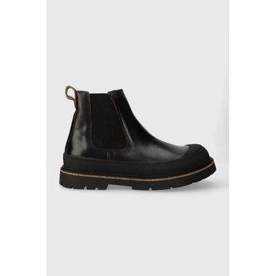 Kožené topánky chelsea Birkenstock Prescott pánske čierna 1025206