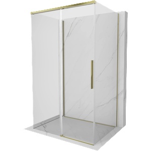 Mexen Rox-3S душ кабина 3-стенна плъзгаща се 150 x 110 см, прозрачна, златна - 8C2-150-110-50-00-3S (8C2-150-110-50-00-3S)