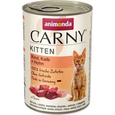Animonda Carny Kitten teľacie, kura a morka 400 g