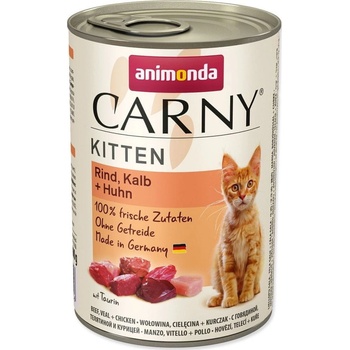 Animonda Carny Kitten teľacie, kura a morka 400 g