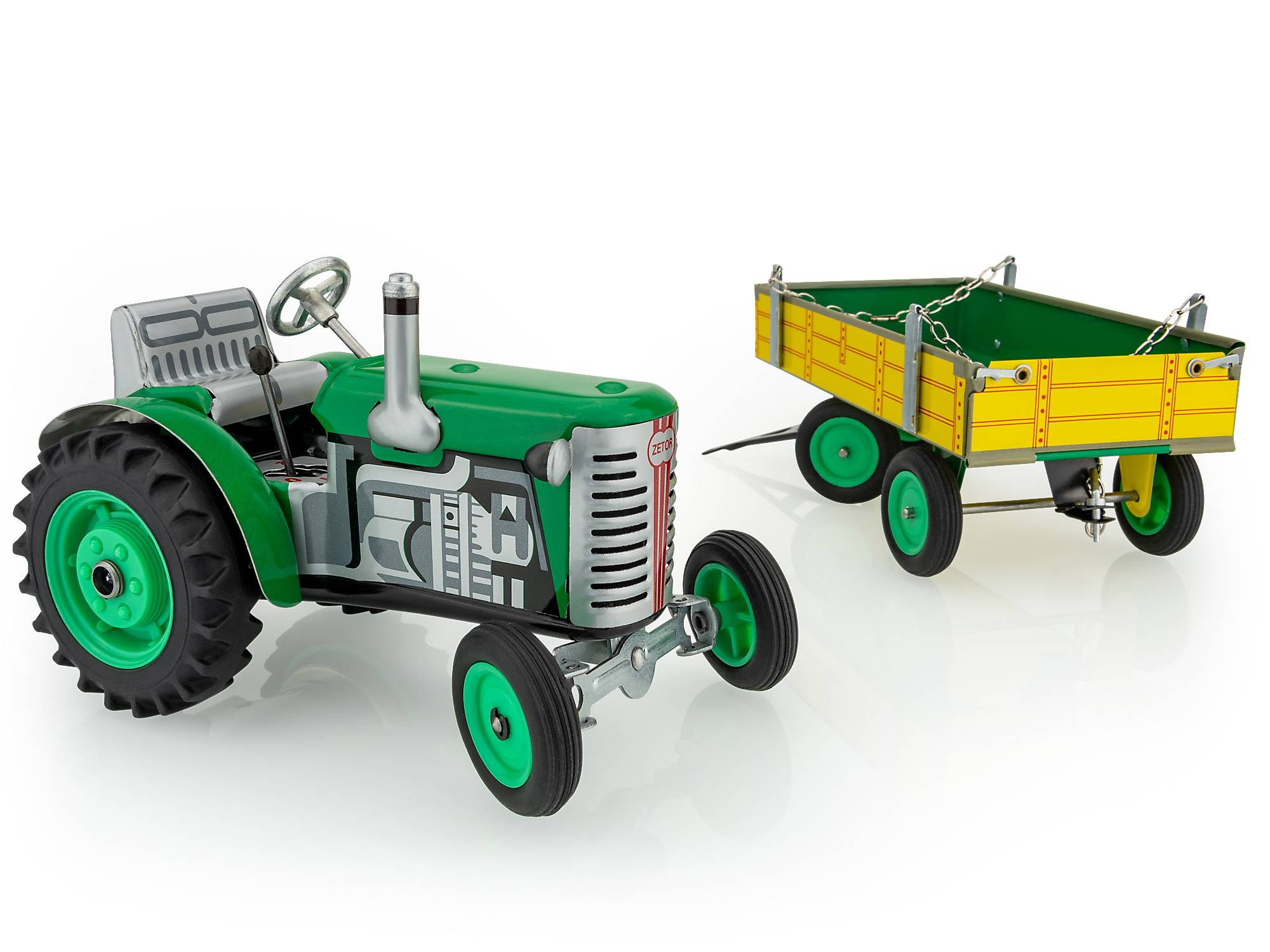 Kovap ZETOR tractor with flatbed green, Tracteur Kovap ZETOR avec plateau vert, Kovap