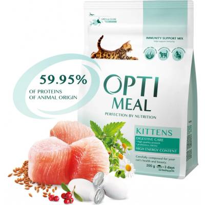 OPTIMEAL Superpremium pre mačiatka s kuracim mäsom 200 g