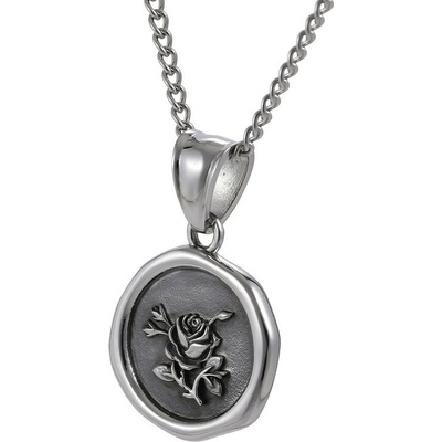 Free Style Přívěsek z chirurgické oceli růže + řetízek PSS1160 Steel