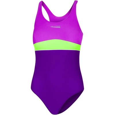 Aqua Speed Swimsuits EMILY Dark Violet/Green/Violet