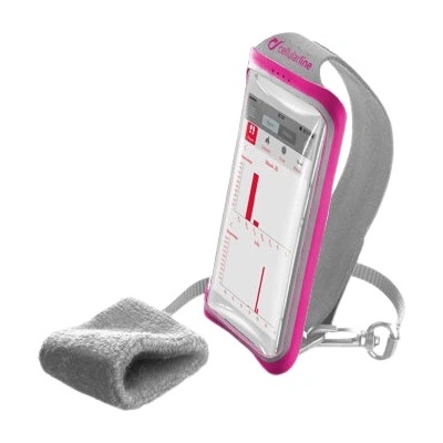 Cellularline Калъф Cellularline - 3541 Sports Wrist, 5.2'', сив/розов (HANDBANDP)