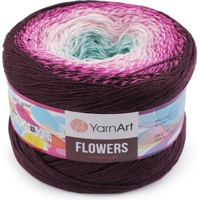 Prima-obchod Pletací příze Flowers 250 g, barva 19 (301) fialová